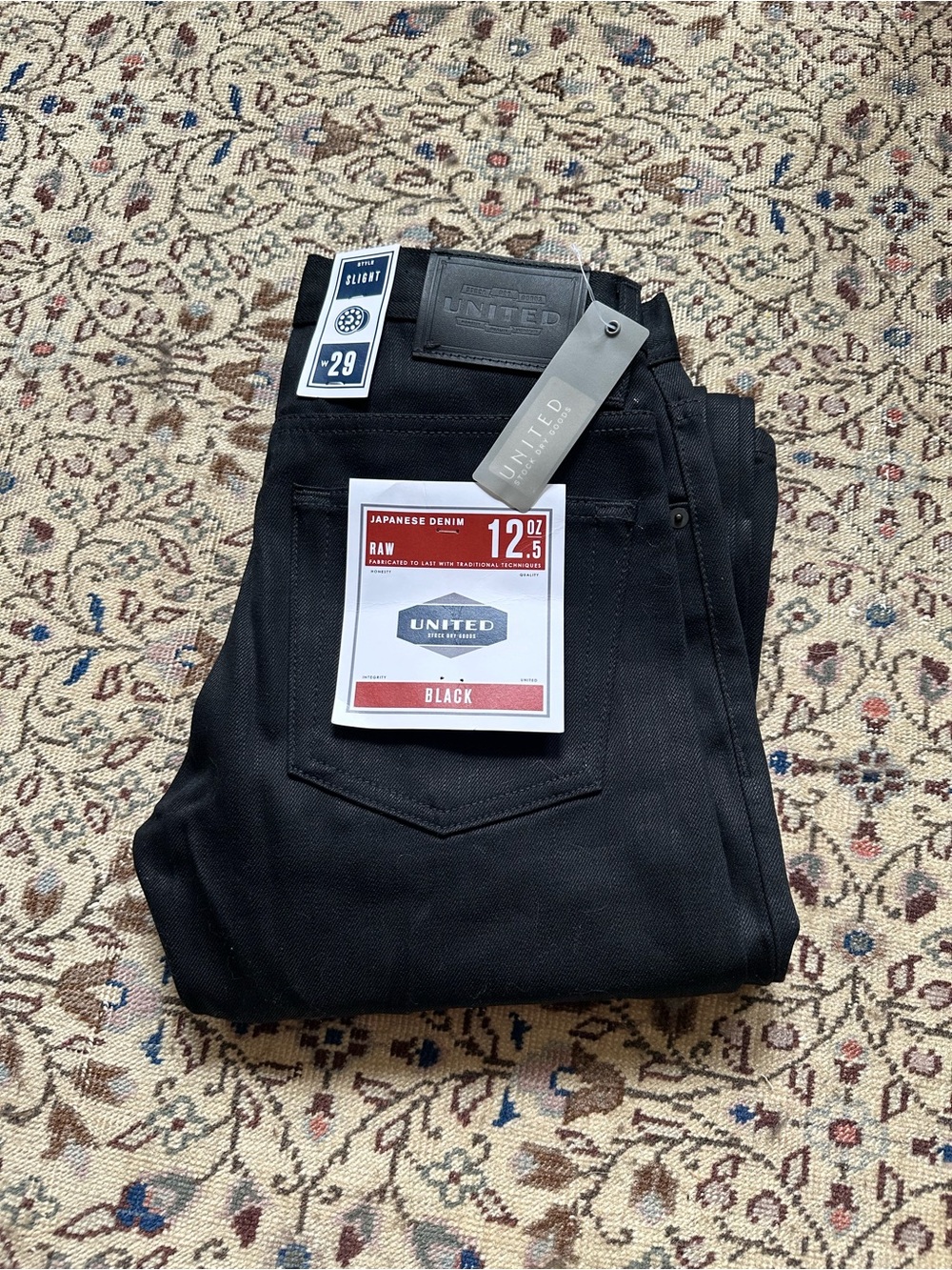 Slim Black Japanese Denim United Stock Dry Goods